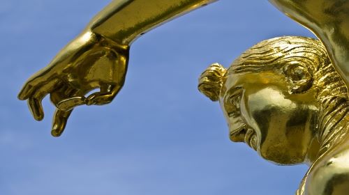 Old golden statue